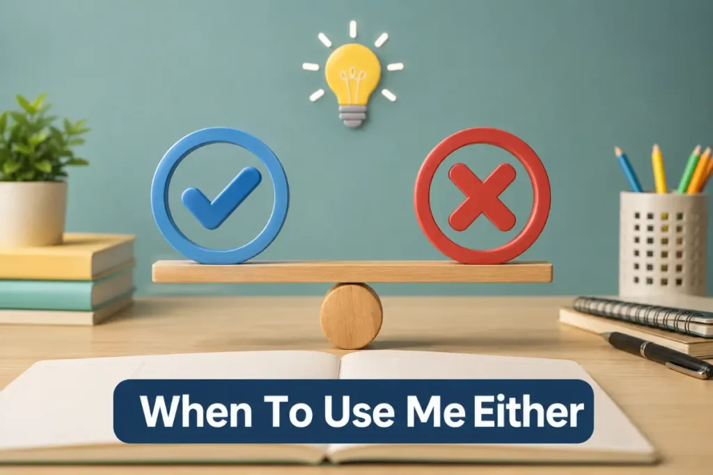 When To Use Me Either