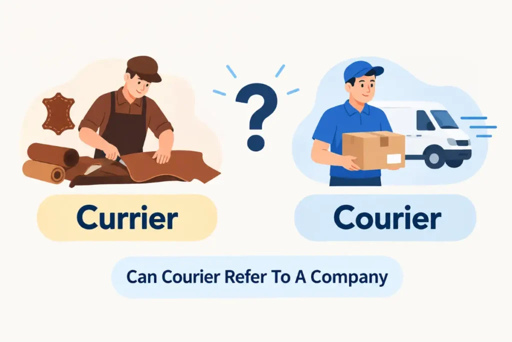 Can Courier Refer To A Company