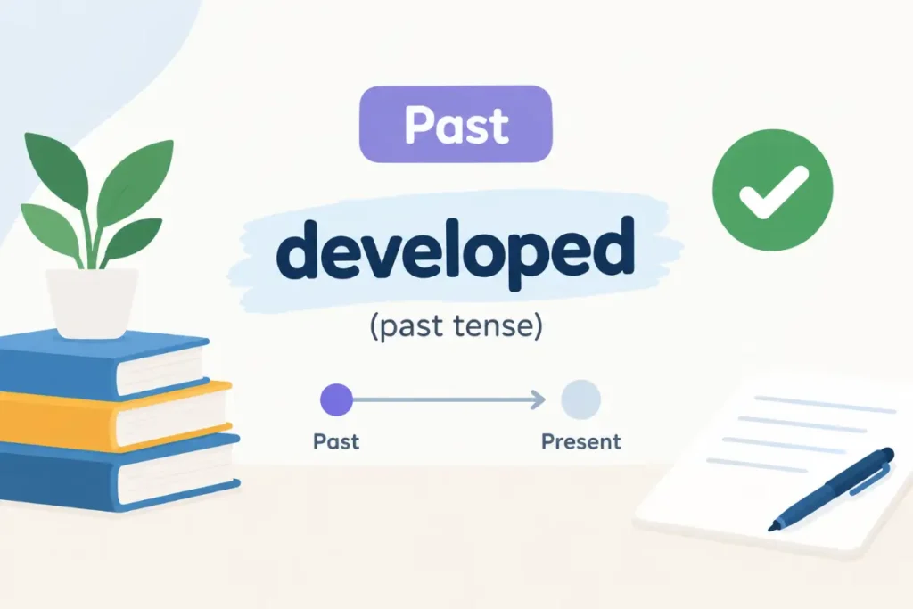 Developed As A Past Tense Verb
