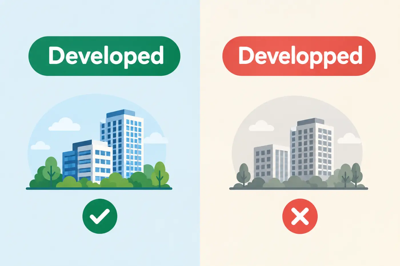 developed-vs-developped
