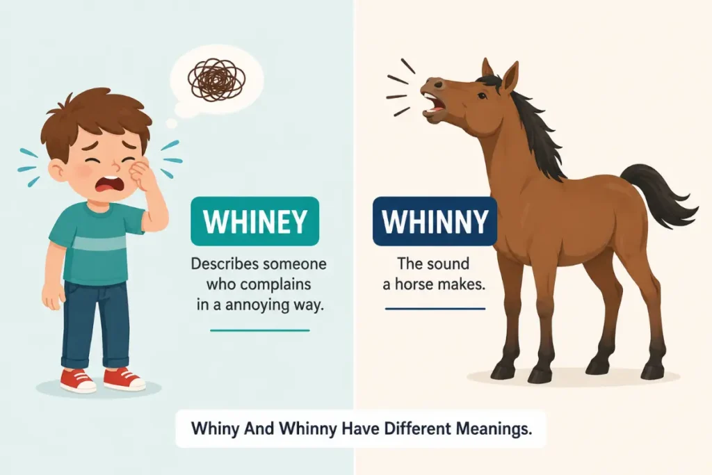 Whiny And Whinny Have Different Meanings