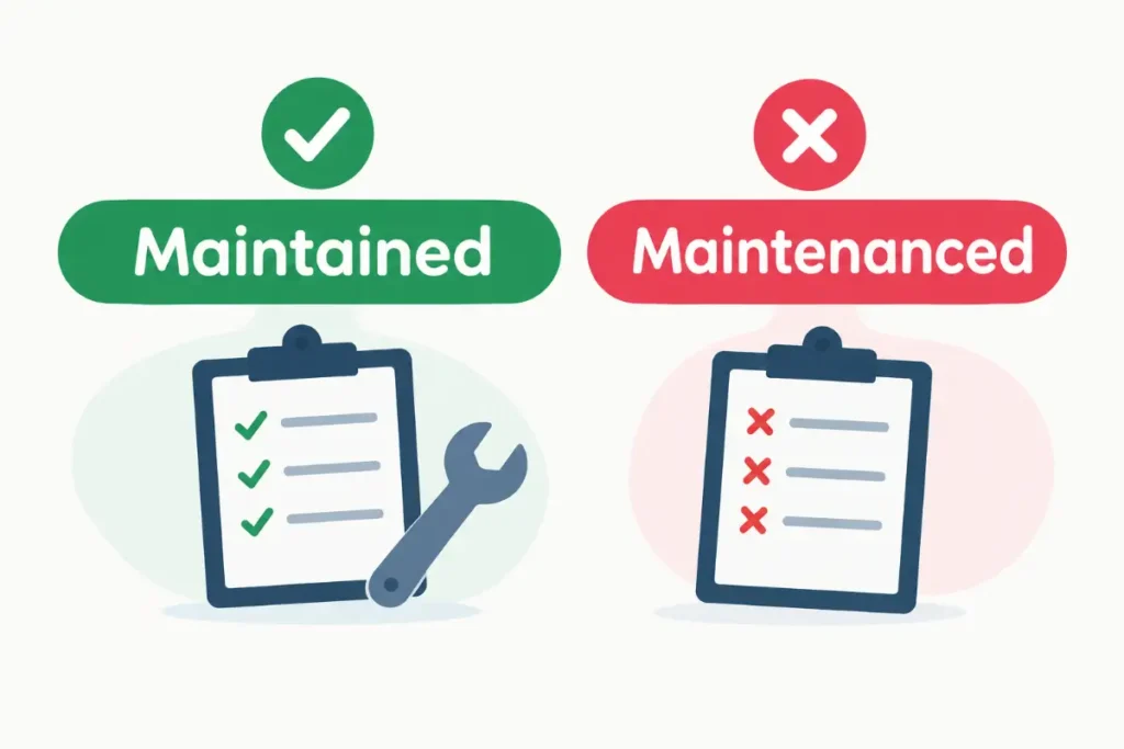 Why Maintained Is Correct